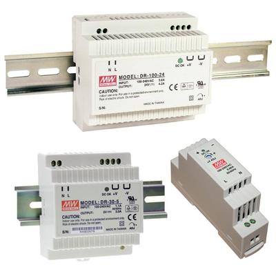 5V 12V 15V 24V 48V MeanWell switching power supplies DR//DRP-series