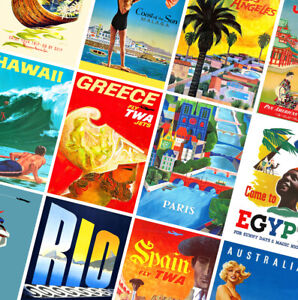 Retro Wall Art Decor A5 A4 A3 Print Capri Vintage Travel Poster