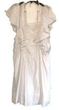 Old Navy Women's White Ruffle Dress Sz 2XL NWT
