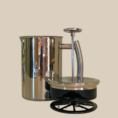 Bialetti Milchaufschäumer Induktion mit Doppelsieb 6 Tassen