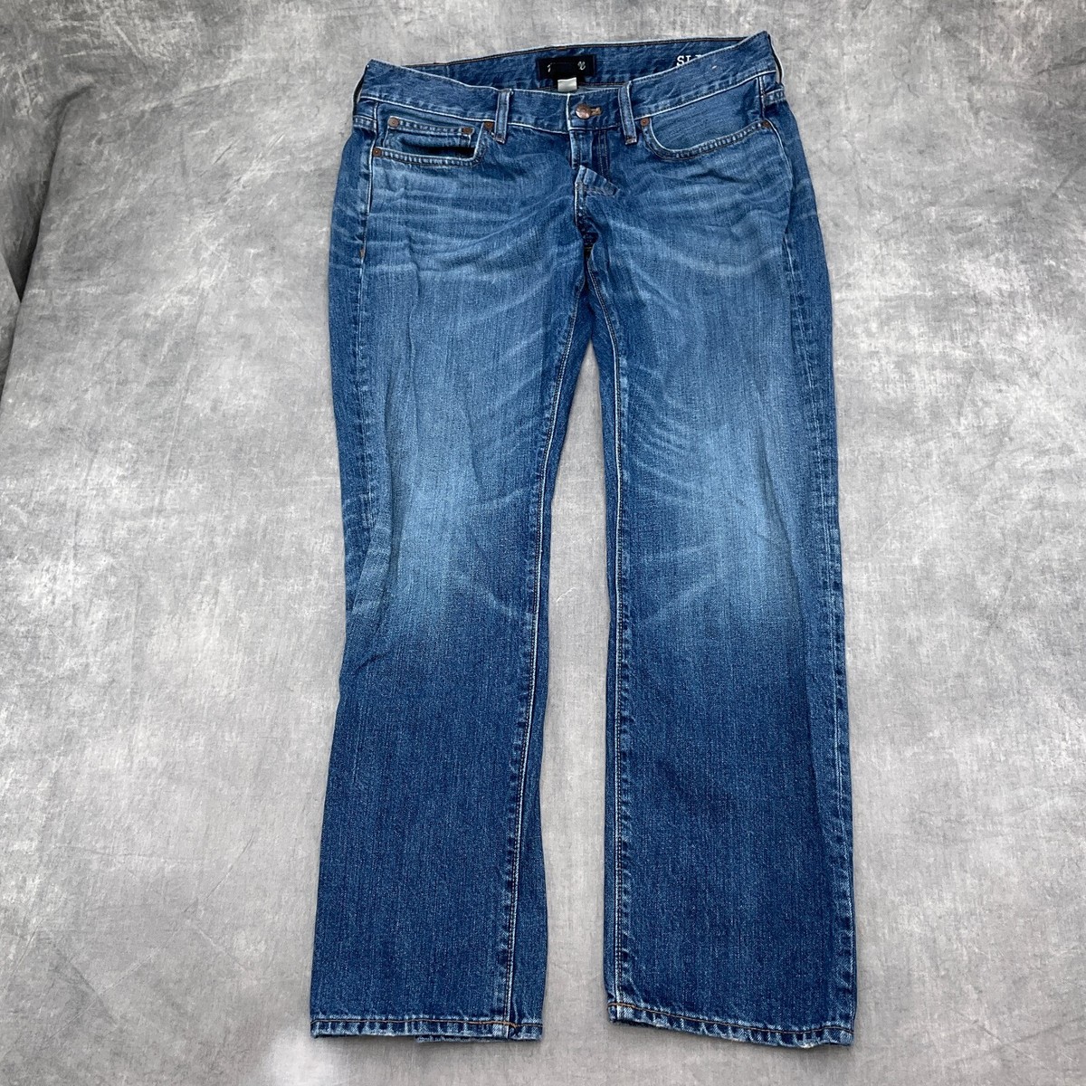Madewell Jeans Men 34W x 30L Blue Slim Skinny Starburst Creased