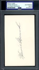 Heinie Manush PSA DNA Coa Signed 3x5 Index Card Autograph