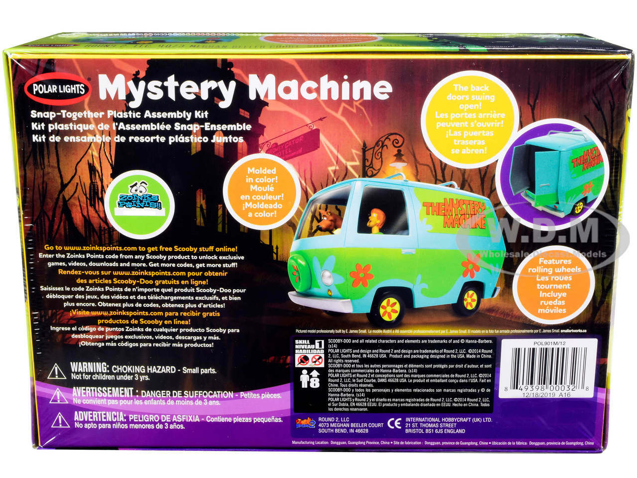 SKILL 1 SNAP MODEL KIT SCOOBY MYSTERY MACHINE & FIGURES 1/25 POLAR LIGHTS POL901