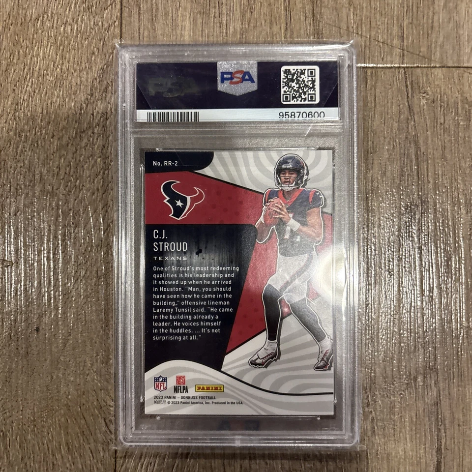 CJ Stroud RC PSA 10 Rookie Revolution 2023 Donruss #RR2 Texans Ohio State - Image 2 of 2