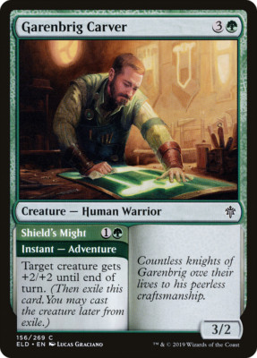 x4 Garenbrig Carver // Shield's Might ELD MTG Eldraine 156/269 COMMON M/NM 4x