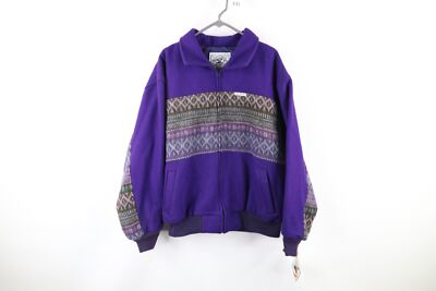 m*x様 90s dead Stock short wool bomber ja Deadstock Vintage 90s Streetwear Mens XL Southwestern Wool