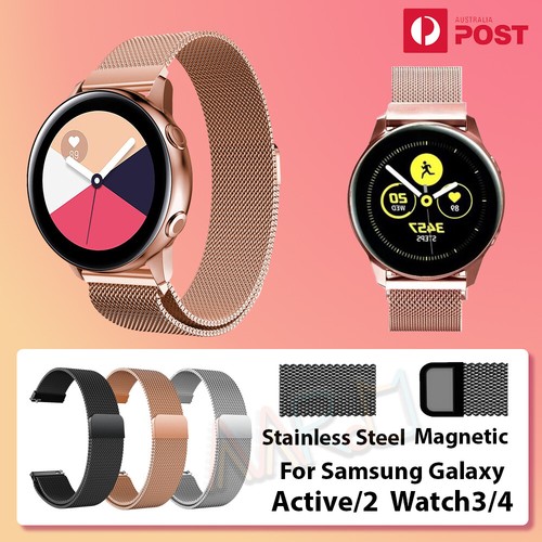For Samsung Galaxy Watch4 Active 2 Milanese Magnetic Stainless Steel Wrist Band Ebay