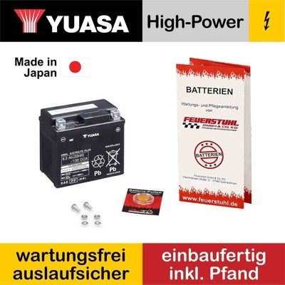HM-Moto CSF 200 City, 2011-2016, Batterie YUASA, wartungsfrei (inkl 7,50  Pfand)