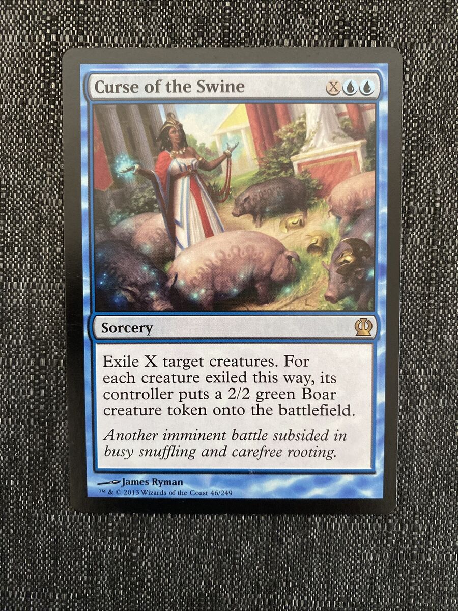 Curse of the Swine 1x FOIL THS MTG Theros Rare MINT blue Curse of the Swine 1x FOIL THS MTG Theros Rare MINT blue