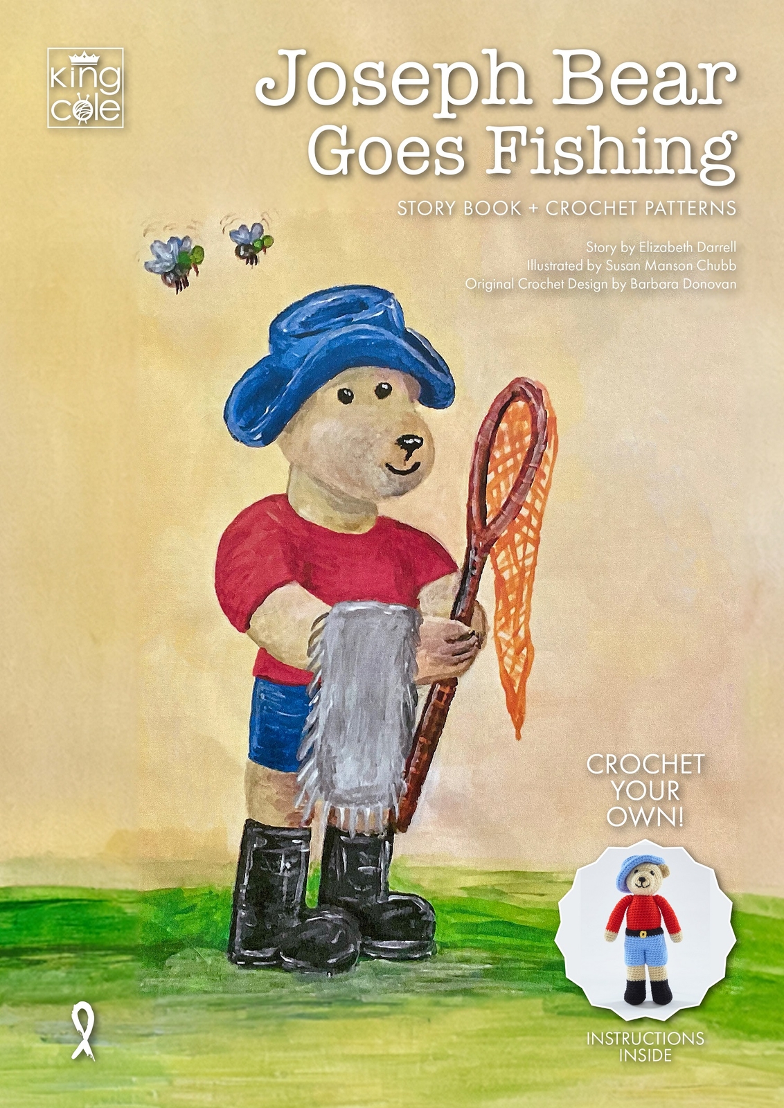 Joseph Bear Goes Fishing Story Book & Crochet Toy Pattern Booklet King Cole