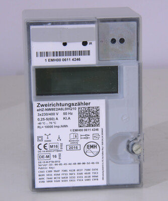 EMH Zweirichtungszähler 400V Digitaler Drestromzähler EHZ