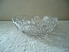 Vintage Etched Designed Glass Saw Tooth Candy Bowl " Beautiful Collectible Item
