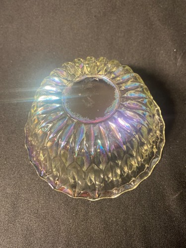 Vintage Hoosier Art Glass Decorative 6" Bowl Iridescent Carnival HG 4056 2 - Picture 7 of 14