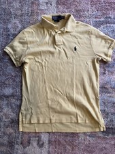 Polo Ralph Lauren Boys Youth Short Sleeve Polo Shirt Small Yellow