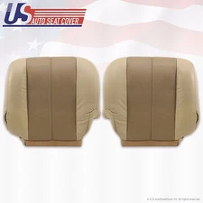 2001 GMC Yukon Denali Driver & Passenger Bottom Leather Seat Cover Two-Tone Tan