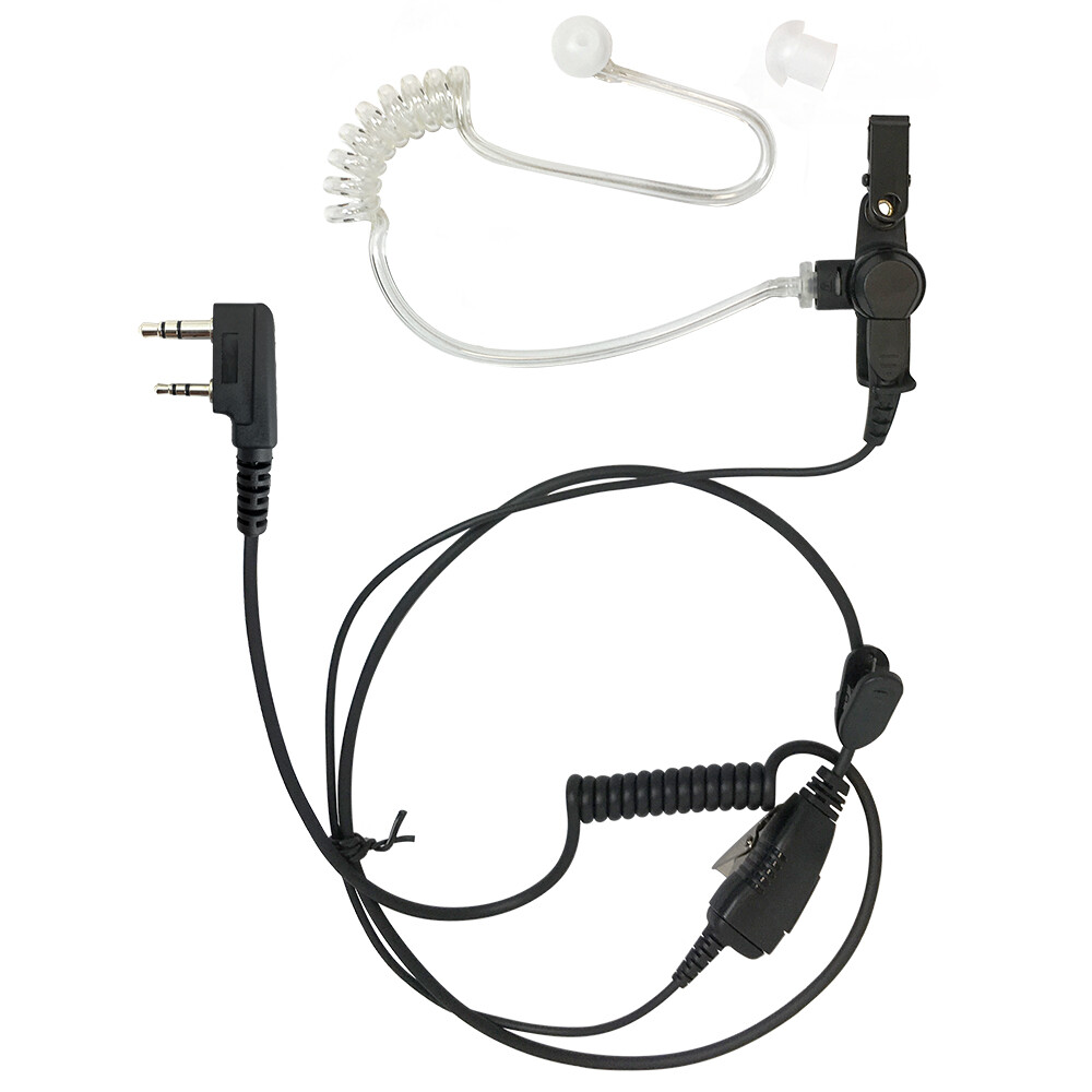 2PCS 2 Pin PTT MIC Headset Covert Acoustic Tube In-Ear Earpiece For Kenwood Baofeng Uv 5r Bf 888s Cb Radio Accessories I2745414234 - Foto 4