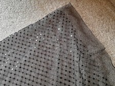 Tüll-Paillettenstoff schwarz - 8 mtr. lang - 1,30 mtr. breit