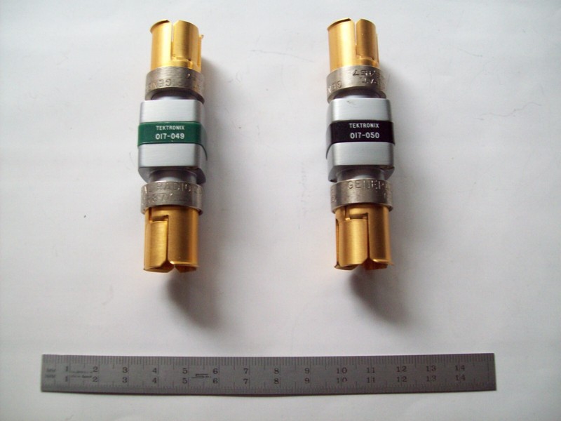 Two coaxial Tektronix attenuators, 125 Ohm, 5x and 10x, new, vintage 
