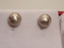 CLASSIC JCM 14K SOLID WHITE GOLD BALL STUD EARRINGS 