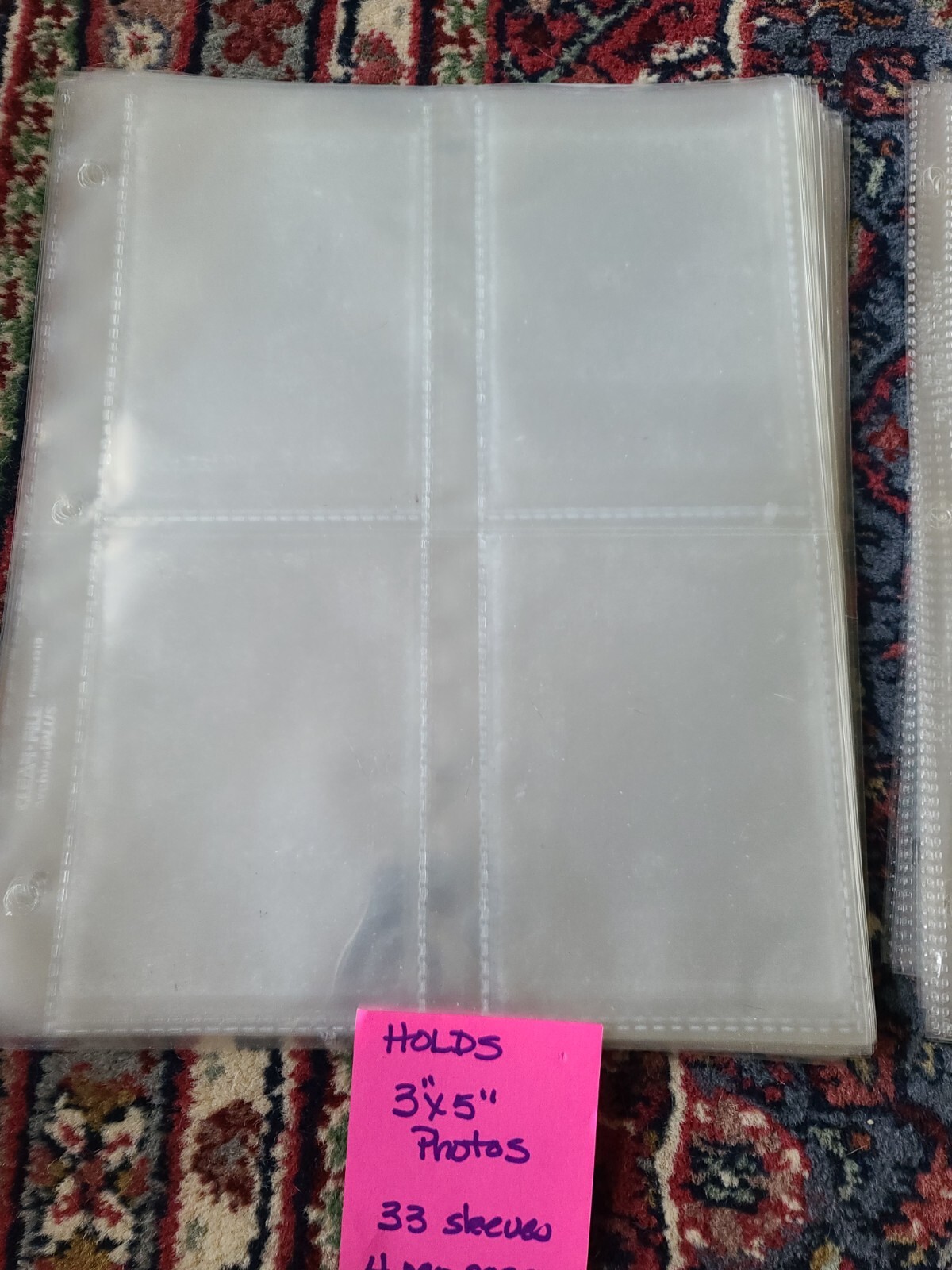 57 Pack 4X6 Photo Album Pages For 3 Ring Binder, Archival Photo Sleeves