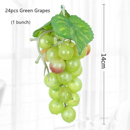 Lifelike Artificial Grapes Bunches Plastic Fake Fruit Rattan Home Garden Decor - Bild 16 von 23