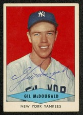 1954 RED HEART GIL MCDOUGALD VINTAGE AUTOGRAPHED SIGNED NEW YORK YANKEES HQ AUTO