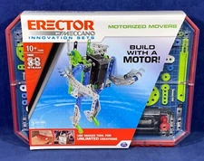 New - MOTORIZED MOVERS - ERECTOR Building SET Meccano 19602 - BUILD WITH A MOTOR