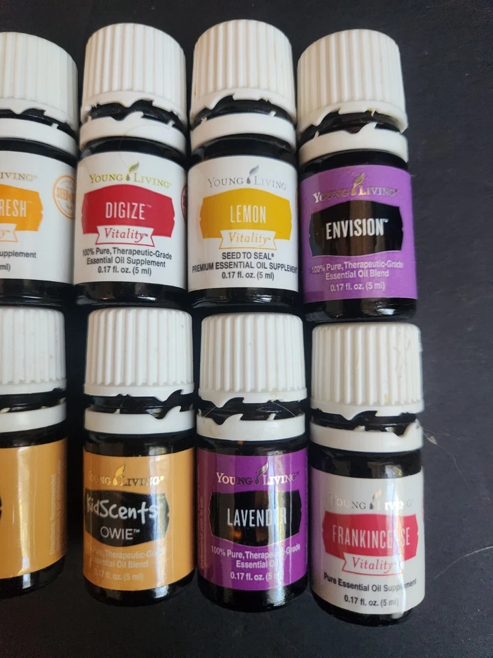 Young Living Essential Oils Variety Lot of 14 Used & Empty Unwashed Bottles 5ml - Image 4 of 4