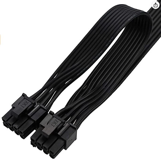 PCIe 8Pin to 2 Ports 8(6+2)Pin Modular Power Supply Cable for Corsair RM X Serie - Image 4 of 4