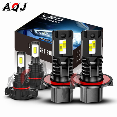 For GMC Yukon XL 1500 2500 2007-2014 LED Headlights Hi/Lo + Fog Light Bulbs Kit