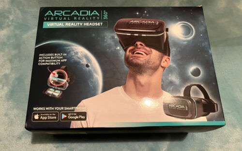 Virtual Reality Headset ARCADIA 360 Smartphone VR Android Apple I Black *NEW* - Afbeelding 1 van 4