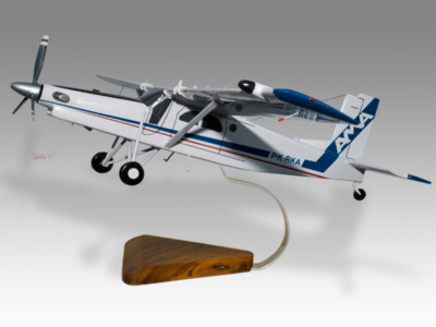 Pilatus PC-6 Porter AMA Solid Kiln Dried Mahogany Wood Handcrafted Display Model