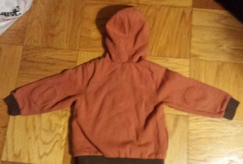 Roots Kids Canada Zip Hoodie Hooded Jacket Zipper Orange Pumpkin Size 4T 4Years - Picture 4 of 4