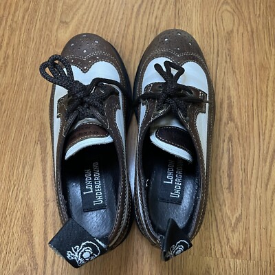Vintage Y2K London Underground brown oxford wingtip lace up 