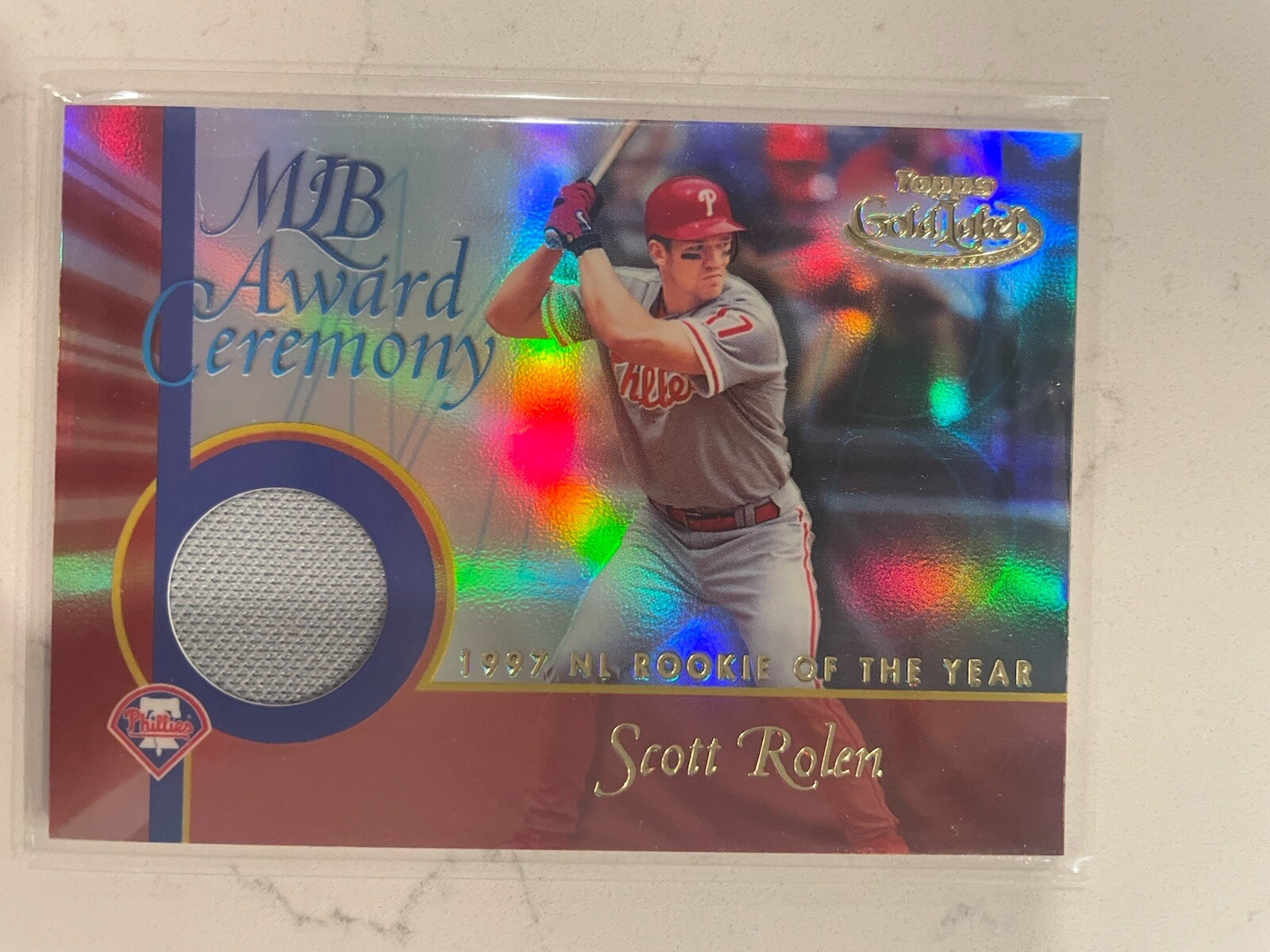 Scott Rolen #GLR-SR 2001 Topps Gold Label MLB Award Ceremony Relics