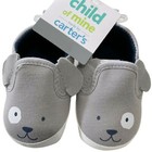 CHILD OF MINE Baby Boy's size Newborn CRIB SHOES Gray PUPPY ~ New with Tags — photo 2