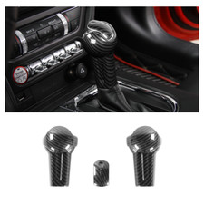 Gear Shift Knob Cover Trim Shifter Head Decor For Ford Mustang 2015carbon Fiber