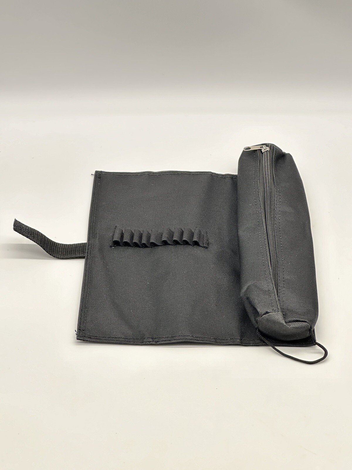 Case Wrap Pen Zipper Holder Bag Storage Pouch 9 Holes Rope Holder