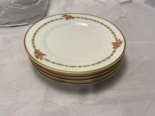 Limoges Theodore Haviland France Elizabeth Pattern Gold Trim Plates 6" Set of 4 - Picture 7 of 11
