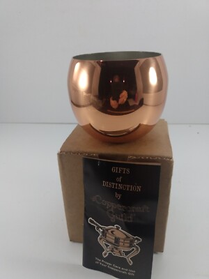 1970s MCM Coppercraft Guild Spun Copper Roly Mule  Rounded Moscow Cup Votive USA