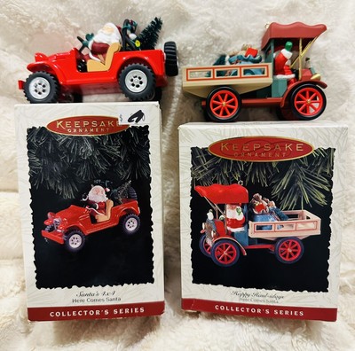 Hallmark 1993 Happy Haul-idays & 1996 Santa s 4X4 Here Comes Santa Series Car