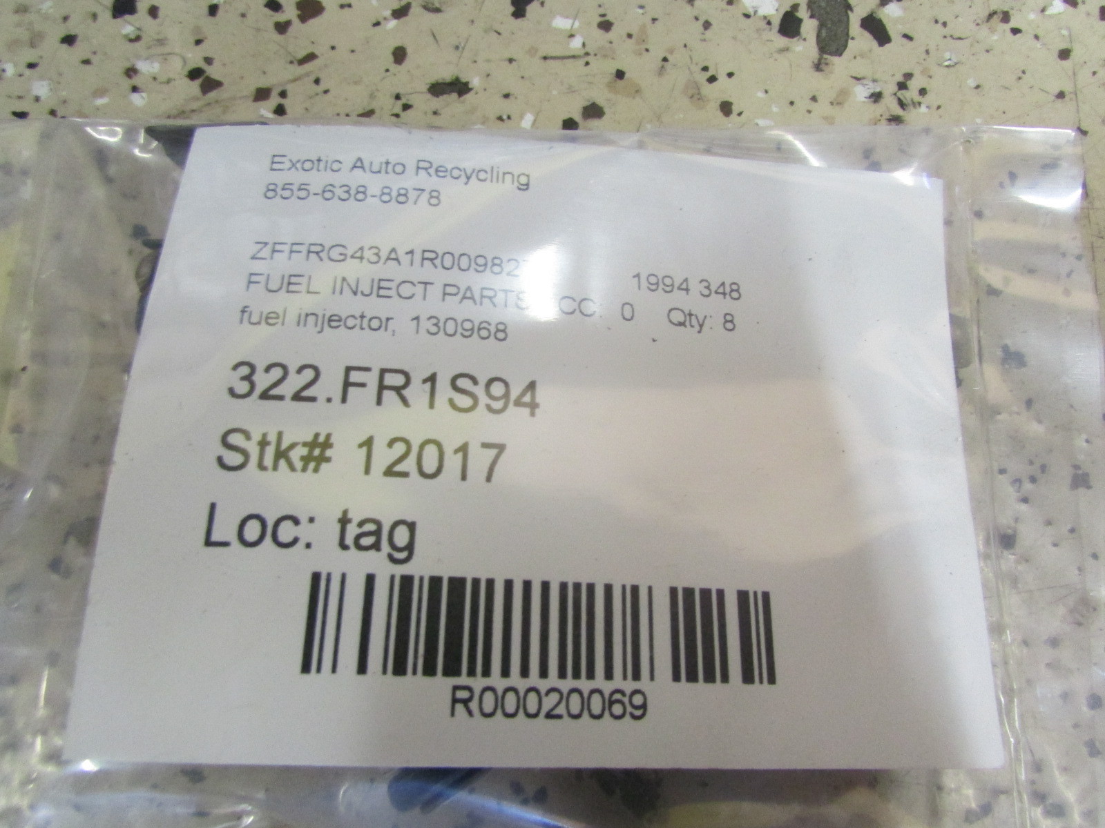 Ferrari 348, Fuel Injector, Used, P/N 130968