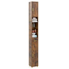 Narrow Storage Organizer 180 cm Tall Bathroom Cabinet w/ 3 Doors-