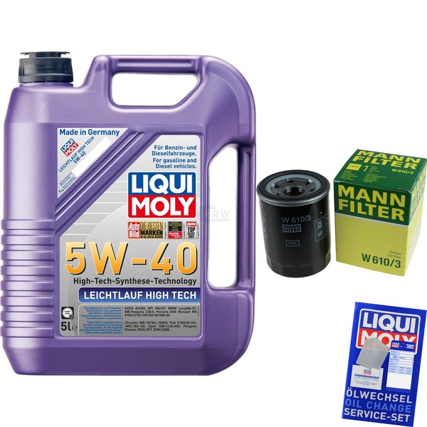 Inspektionspaket 5L Liqui Moly 5W-40 FüR Mitsubishi Mirage/Space Star SchräGheck-image