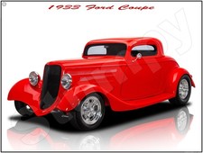 1933 Ford Coupe Metal Sign 9 X 12 Or 12 X 16