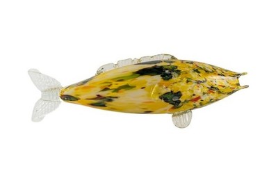 Large Vintage Murano Art Glass Exotic Fish Sculpture Hand Blown Italy 17in