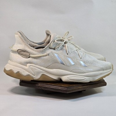 Adidas Ozweego Shoes Mens Size 13 White Cream Knit Adiprene Gum Sole Sneakers
