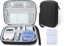 Diabetic Supplies Travel Case for Glucose Meter Diabetes Testing Kit-Black  Por