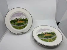 Villeroy & Boch Design Naïf Hunter & Dog Dinner Plates Set Of 4