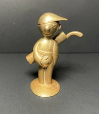 KARL HAGENAUER ART DECO BRASS MINIATURE * GOLFER * FIGURINE
